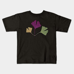 Ginkgo biloba leaves Kids T-Shirt